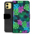 iPhone 11 Premium Portemonnee Hoesje - Tropische Bloem