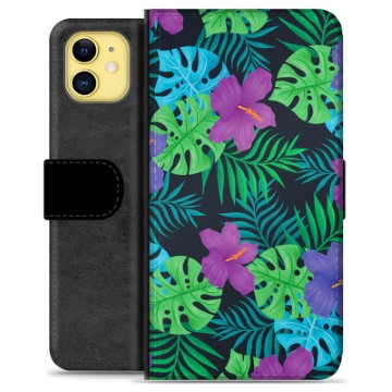 iPhone 11 Premium Portemonnee Hoesje - Tropische Bloem