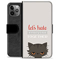 iPhone 11 Pro Max Premium Portemonnee Hoesje - Angry Cat