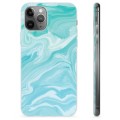 iPhone 11 Pro Max TPU Hoesje - Blauw Marmer