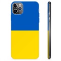 iPhone 11 Pro Max TPU Hoesje Oekraïense Vlag - Geel en Lichtblauw