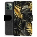 iPhone 11 Pro Premium Portemonnee Hoesje - Gouden Bladeren