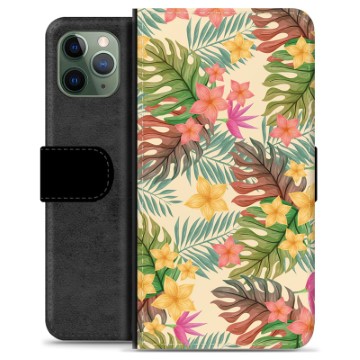 iPhone 11 Pro Premium Portemonnee Hoesje - Roze Bloemen