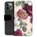 iPhone 11 Pro Premium Wallet Case - Romantische Bloemen