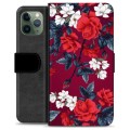 iPhone 11 Pro Premium Portemonnee Hoesje - Vintage Bloemen