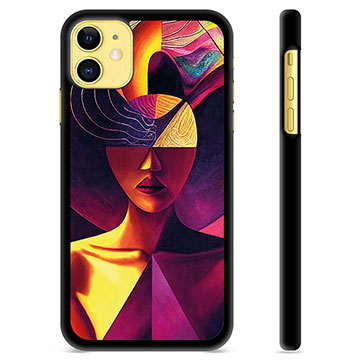 iPhone 11 Beschermende Cover - Kubistisch Portret