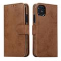 iPhone 11 Vintage 2-in-1 portemonneehoesje met afneembare omslag - bruin