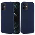 iPhone 12 Mini Liquid Siliconen Hoesje - MagSafe Compatibel - Donkerblauw