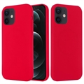 iPhone 12 Mini Liquid Siliconen Hoesje - MagSafe Compatibel - Rood