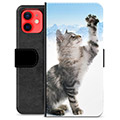 iPhone 12 mini Premium Portemonnee Hoesje - Kat