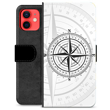 iPhone 12 mini Premium Portemonnee Hoesje - Kompas