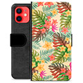 iPhone 12 mini Premium Portemonnee Hoesje - Roze Bloemen