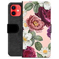 iPhone 12 mini Premium Portemonnee Hoesje - Romantische bloemen