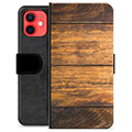 iPhone 12 mini Premium Portemonnee Hoesje - Hout