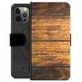 iPhone 12 Pro Max Premium Portemonnee Hoesje - Hout