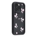 iPhone 12 Pro Max Stijlvol Schokbestendig TPU Hoesje met Opstaande Randen - Zwart / strik