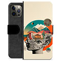 iPhone 12 Pro Max Premium Portemonnee Hoesje - Abstracte Collage