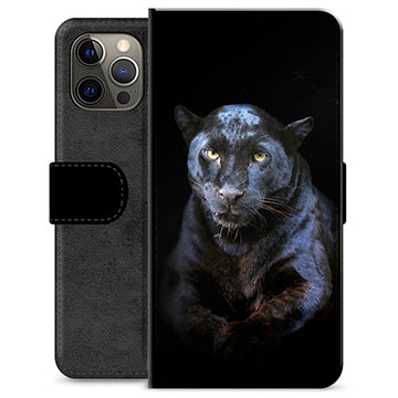 iPhone 12 Pro Max Premium Portemonnee Hoesje - Zwarte Panter