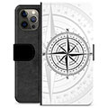 iPhone 12 Pro Max Premium Portemonnee Hoesje - Kompas