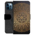 iPhone 12 Pro Premium Portemonnee Hoesje - Mandala