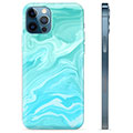 iPhone 12 Pro TPU Hoesje - Blauw Marmer