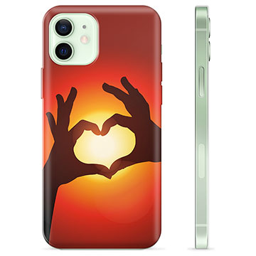 iPhone 12 TPU-hoesje - Hart Silhouet