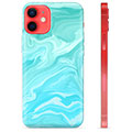 iPhone 12 mini TPU Hoesje - Blauw Marmer