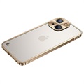 iPhone 13 Metaal Bumper met Plastic Achterkant - Goud