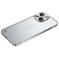 iPhone 13 Metaal Bumper met Plastic Achterkant - Zilver