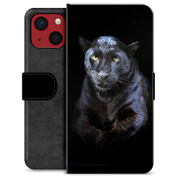 iPhone 13 Mini Premium Portemonnee Hoesje - Zwarte Panter