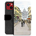iPhone 13 Mini Premium Portemonnee Hoesje - Italië Straat
