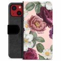 iPhone 13 Mini Premium Portemonnee Hoesje - Romantische Bloemen