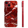 iPhone 13 Mini TPU-hoesje - rood marmer