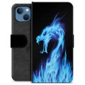 iPhone 13 Premium Portemonnee Hoesje - Blue Fire Dragon