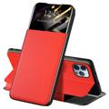 iPhone 13 Pro Front Smart View Flip Hoesje - Rood