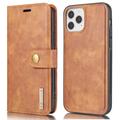 iPhone 13 Pro Max DG.Ming Afneembare Leren Portemonnee Hoesje - Bruin