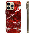 iPhone 13 Pro Max TPU-hoesje - rood marmer