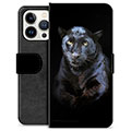 iPhone 13 Pro Premium Portemonnee Hoesje - Zwarte Panter
