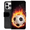 iPhone 13 Pro Premium Portemonnee Hoesje - Football Flame