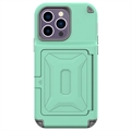 iPhone 14 Pro Hybrid Case met Verborgen Spiegel & Kaartsleuf