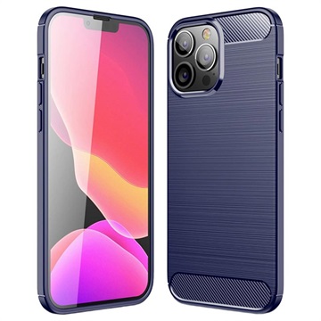 iPhone 14 Pro Max Geborsteld TPU Hoesje - Koolstofvezel