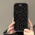 iPhone 14 Pro Max TPU hoesje met luipaardprint - zwart