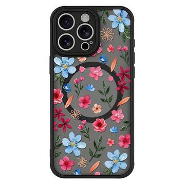 iPhone 14 Pro Max Stijlvol Beschermend Magnetisch Hoesje - Kleurrijke Bloemen