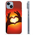 iPhone 14 TPU-hoesje - Hart Silhouet