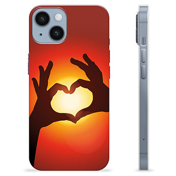 iPhone 14 TPU-hoesje - Hart Silhouet