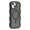 iPhone 14 Golfrand magnetisch hybride hoesje - zwart