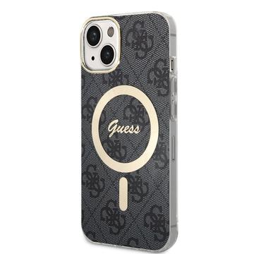 iPhone 15 Guess IML 4G hoesje - MagSafe-compatibel - Zwart
