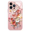 iPhone 15 Pro Bloem Boeket Hybride Hoesje - Roze
