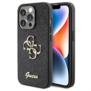 iPhone 15 Pro Guess Fixed Glitter 4G Metal Logo Cover