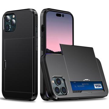 iPhone 15 Pro Hybrid Case with Sliding Card Slot